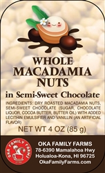 Semi Sweet Chocolate Covered Macadamia Nuts
